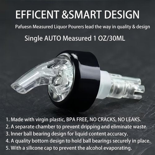 3 Pack Measured Liquor Pour Spout, Liquor Bottle Pourers, Measure Pour Spout for Liquor Bottles, Bottle Pourers for Alcohol, Shot Pourer Cocktail Liquor Dispenser Bar Bartending Tool -1oz/30ml