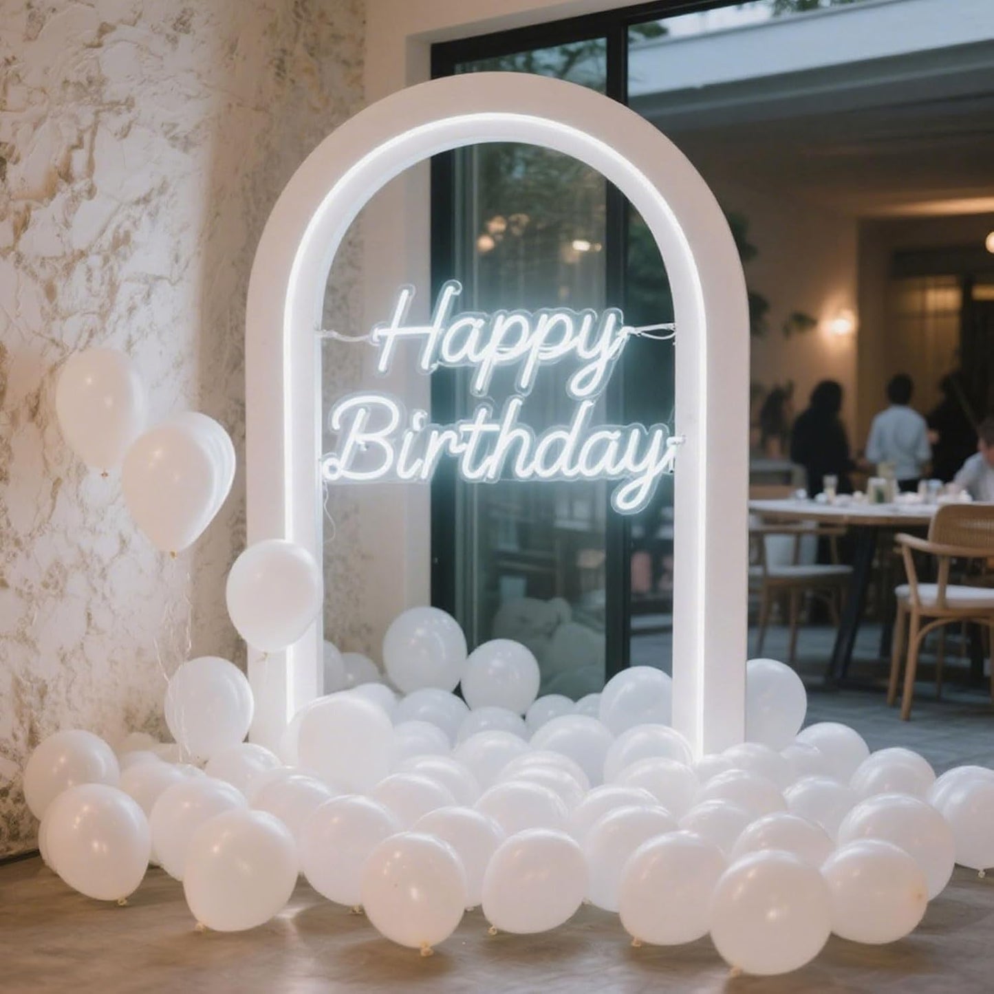 Pearl White Balloons by [Brand Name] - 100pcs Latex Party Balloons for Weddings, Graduations & Celebrations