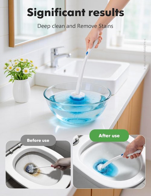 Clorox Toilet Wand Refills - 50 Count Compatible with Most Disposable Toilet Brushes for Easy Cleaning