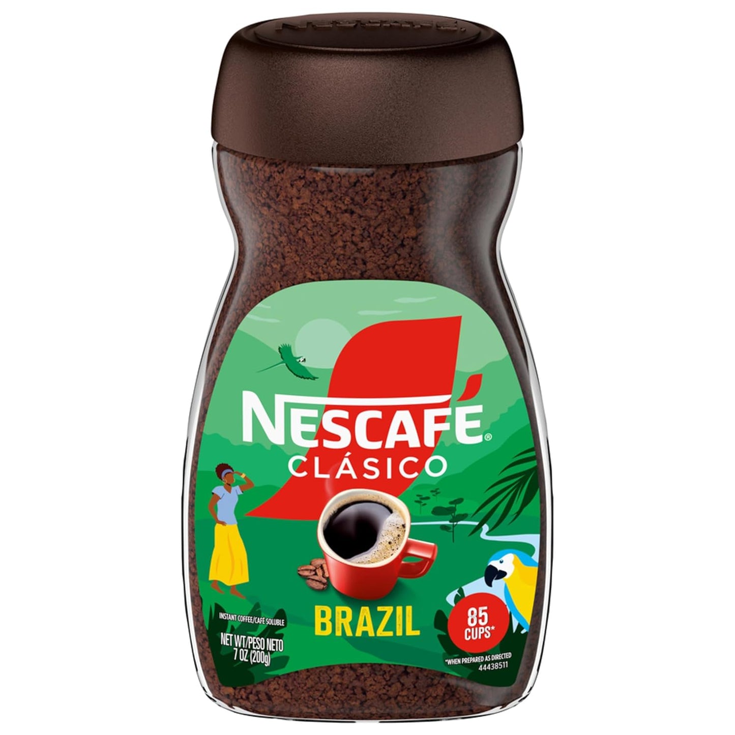 NESCAFÉ CLÁSICO Instant Coffee - Rich Brazilian Flavor | 7 Oz Jar for Quick Brews