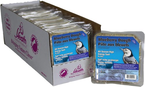 Heath Outdoor Products DD-19 Blueberry Dough Suet Cake - Case of 12, Perfect for Wild Birds