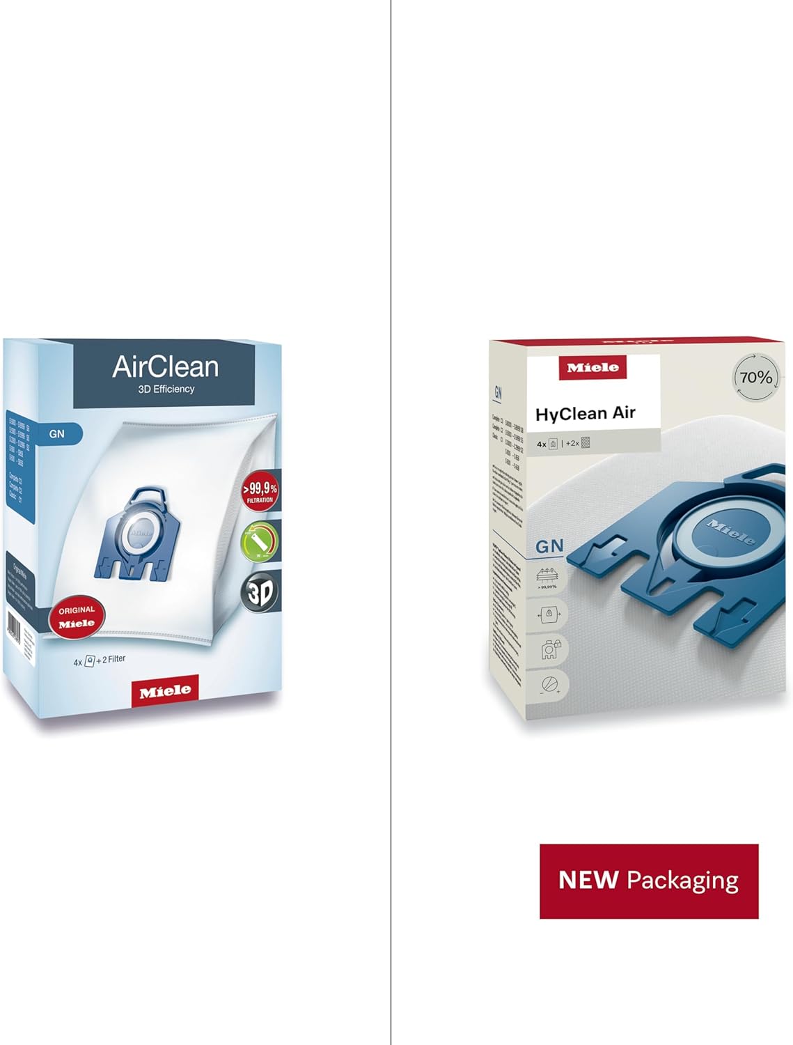 Miele Genuine AirClean GN Vacuum Cleaner Bags - 4 Pack for Miele Complete C2 & C3 Models