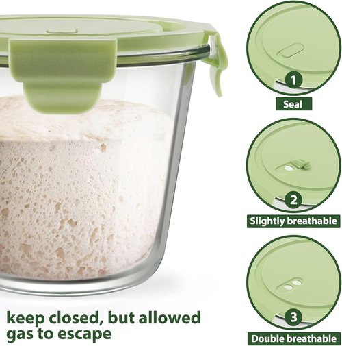 Freshmage Glass Meal Prep Containers - Airtight 23oz BPA-Free Storage Set | Heat-Resistant, 4-Pack