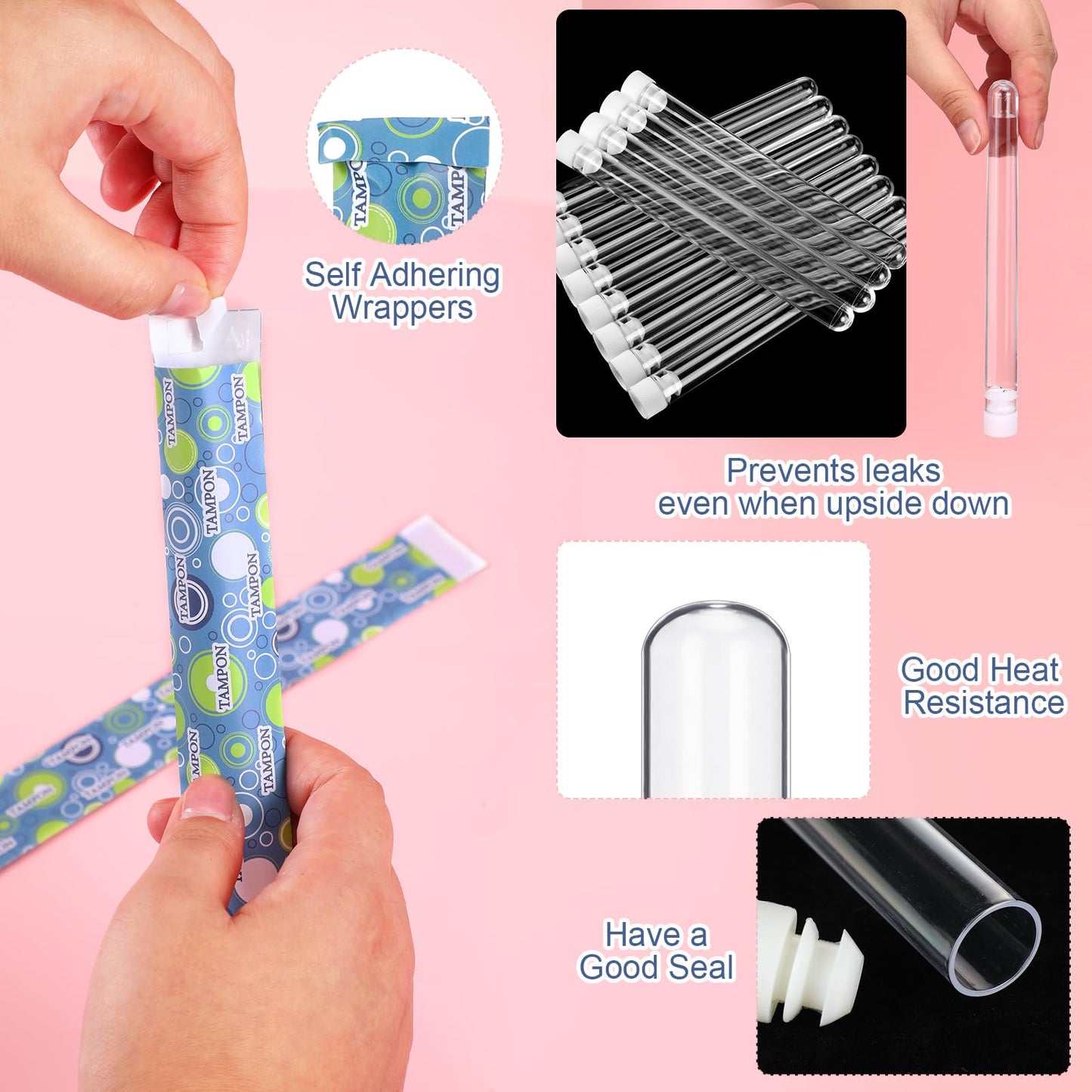 FoldTier 39 Pcs Travel Tube Includes 12 Reusable Plastic Tube for Women Liquid Containers 24 Self Adhesive Wrappers 1 PVC Clear Case(Elegant Style)