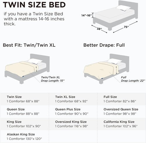 Bedsure Comforter Duvet Insert - All-Season Twin Size Quilted Down Alternative Bedding, Burnt Orange, 88 x 68 Inches
