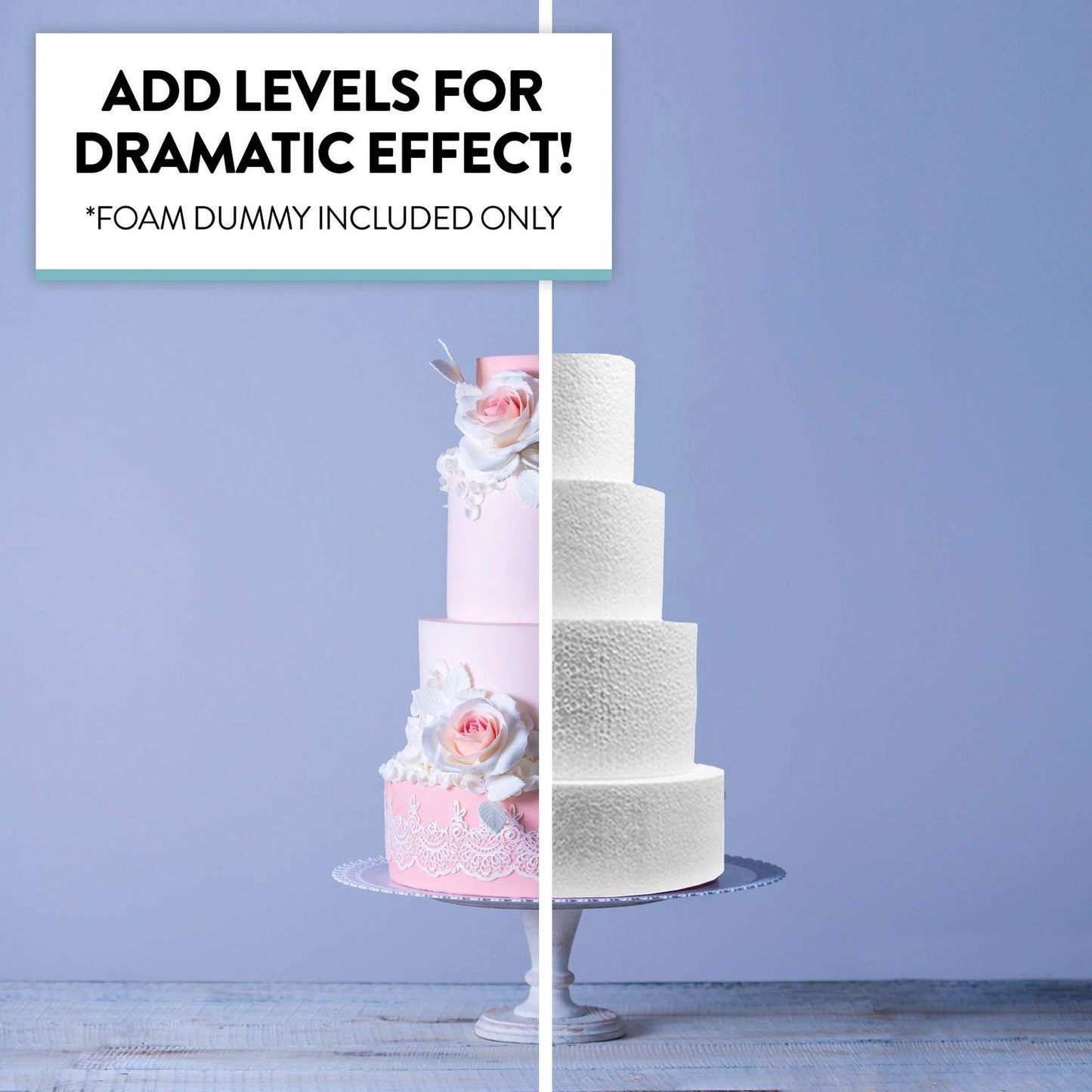 Global Sugar Art Cake Dummy Square, 6 x 6 x 6 Inches (Multiple Sizes Avail)