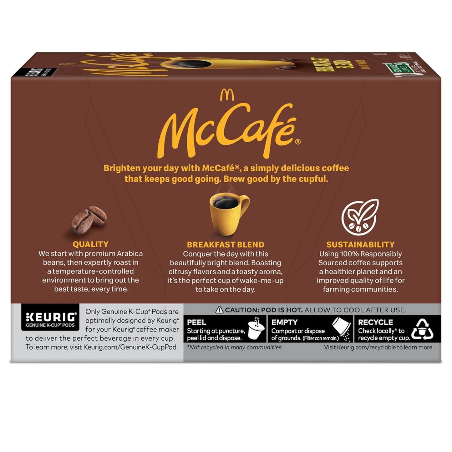 McCafe Breakfast Blend Coffee | Light Roast Single Serve K-Cup Pods | 60 Count (6 Packs of 10)
