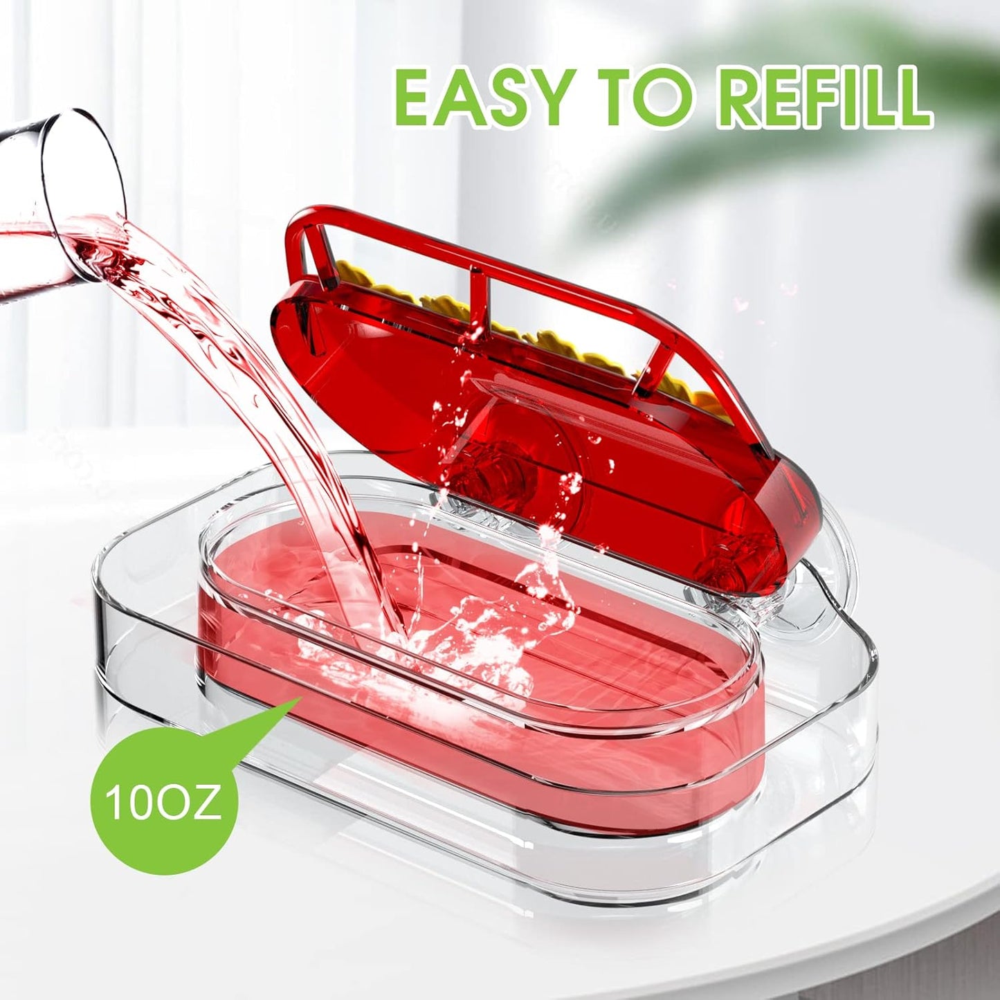 Redboat Hummingbird Feeder - 2 Pack Window Design with Strong Suction Cups & 4 Feeding Ports | Easy Clean, 10oz
