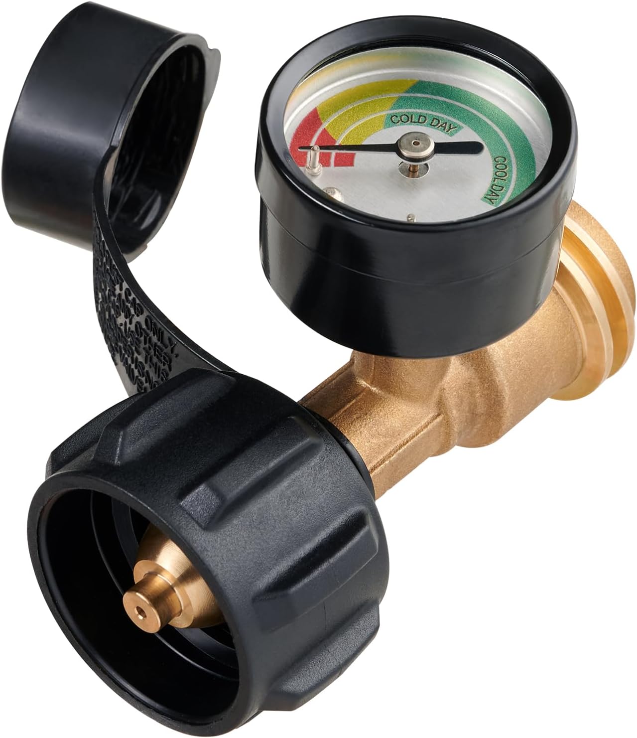 Propane Tank Gauge - Level Indicator & Leak Detector for 5lb to 40lb Tanks | Universal Fit for BBQ Grills, RVs, Heaters