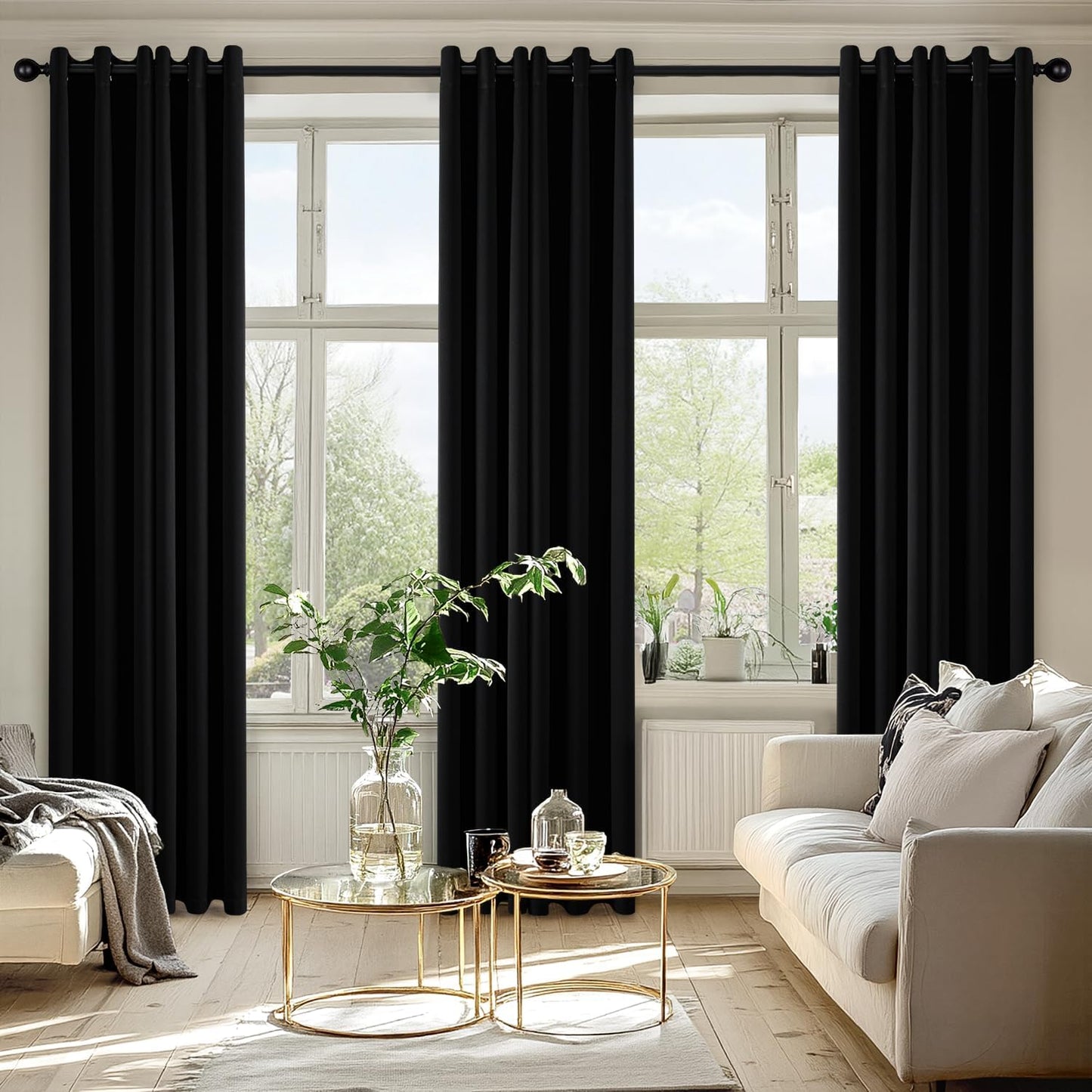 MIULEE Blackout Curtains - Thermal Insulated Room Darkening Drapes | 78-Inch Grommet Top Panels