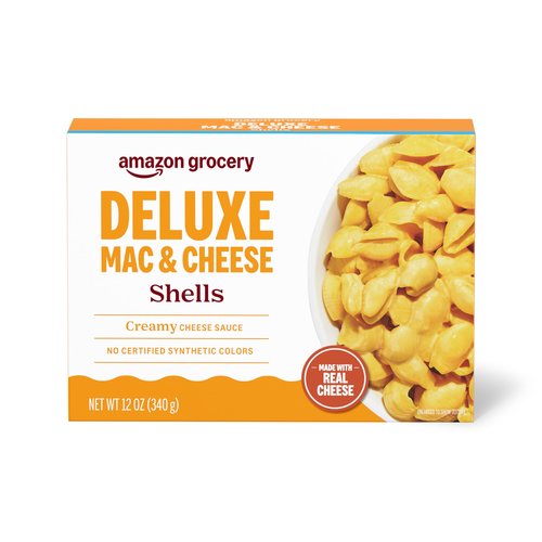 Amazon Grocery, Deluxe Mac & Cheese Shells, 12 Oz