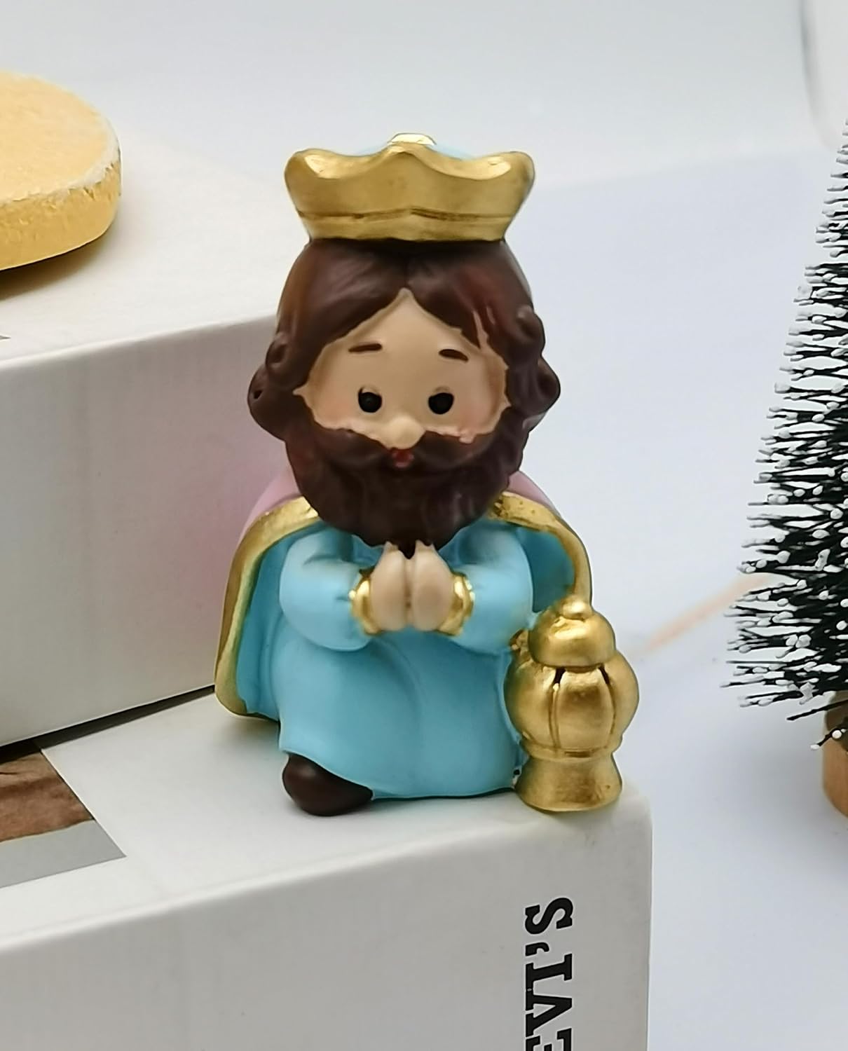 Miniature Holy Family Nativity Figurine - 2.56 Inch Tabletop Christmas Decoration