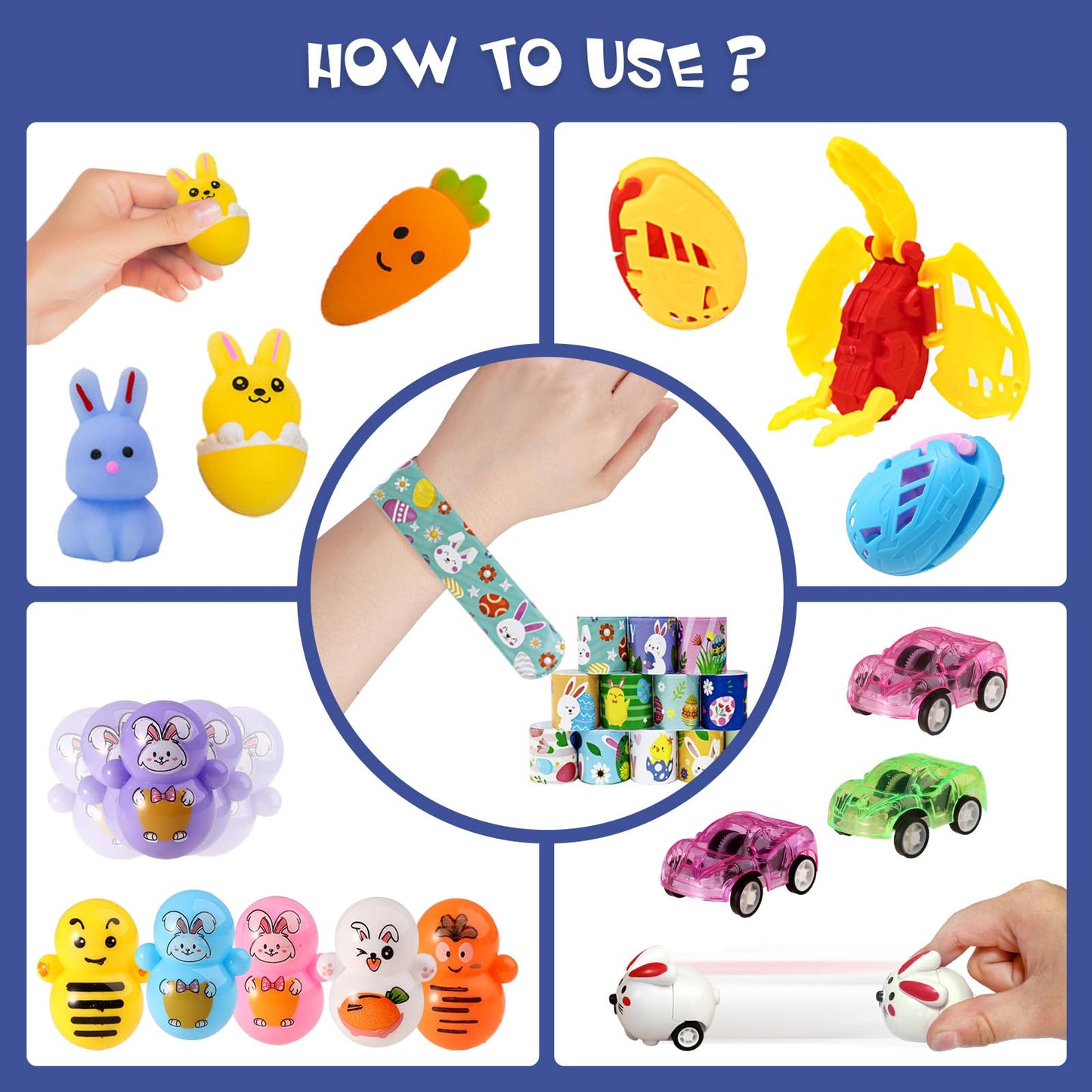 KPHNGB 200PCS Pre-Filled Easter Eggs with Toys, Easter Basket Stuffers, Bulk Filled Plastic Egg Party Favors, Easter Egg Hunt Prizes Toys for Kids Classroom Gift Toddler Goodie Bag Stuffers