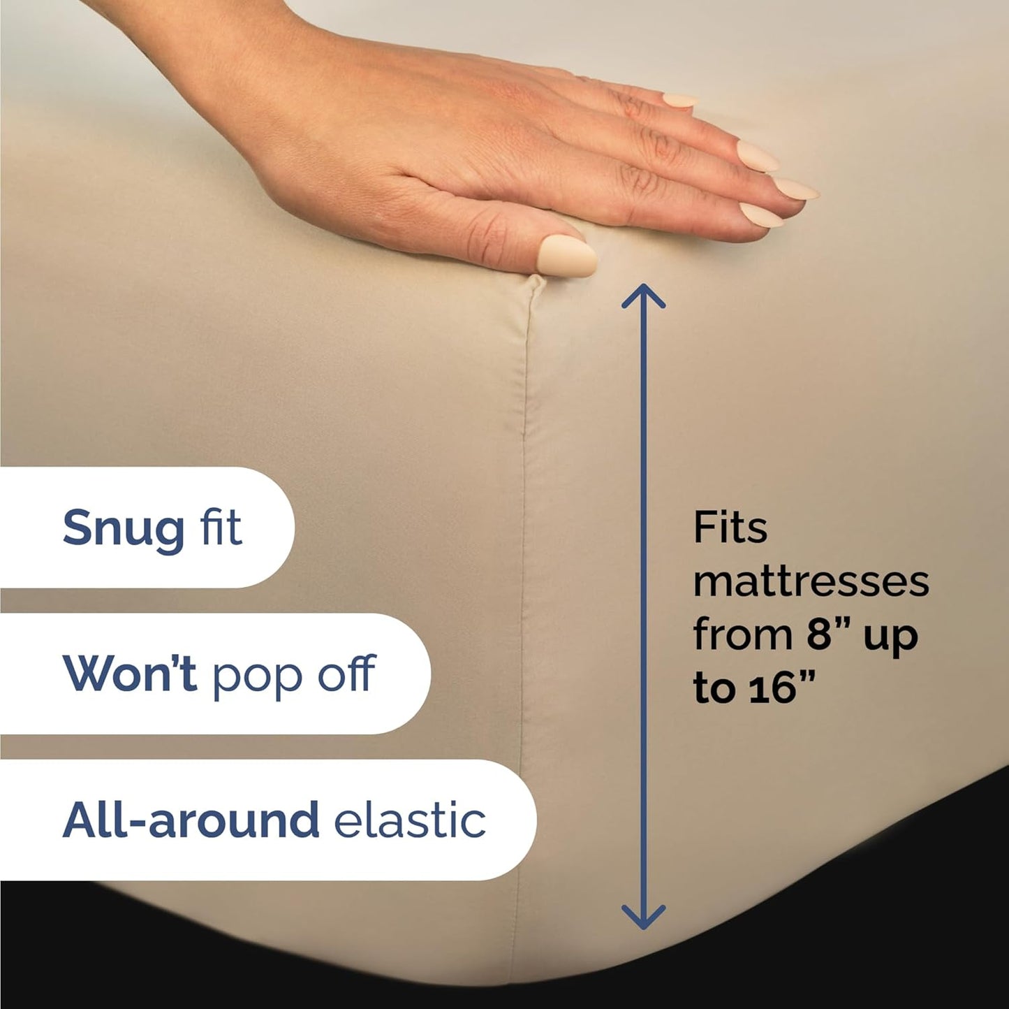 Skiennix Twin Size Sheet Set - Comfy Cooling Bed Sheets - Ultra-Soft, Deep Pockets, Wrinkle-Free - Oeko-Tex Certified, Cream