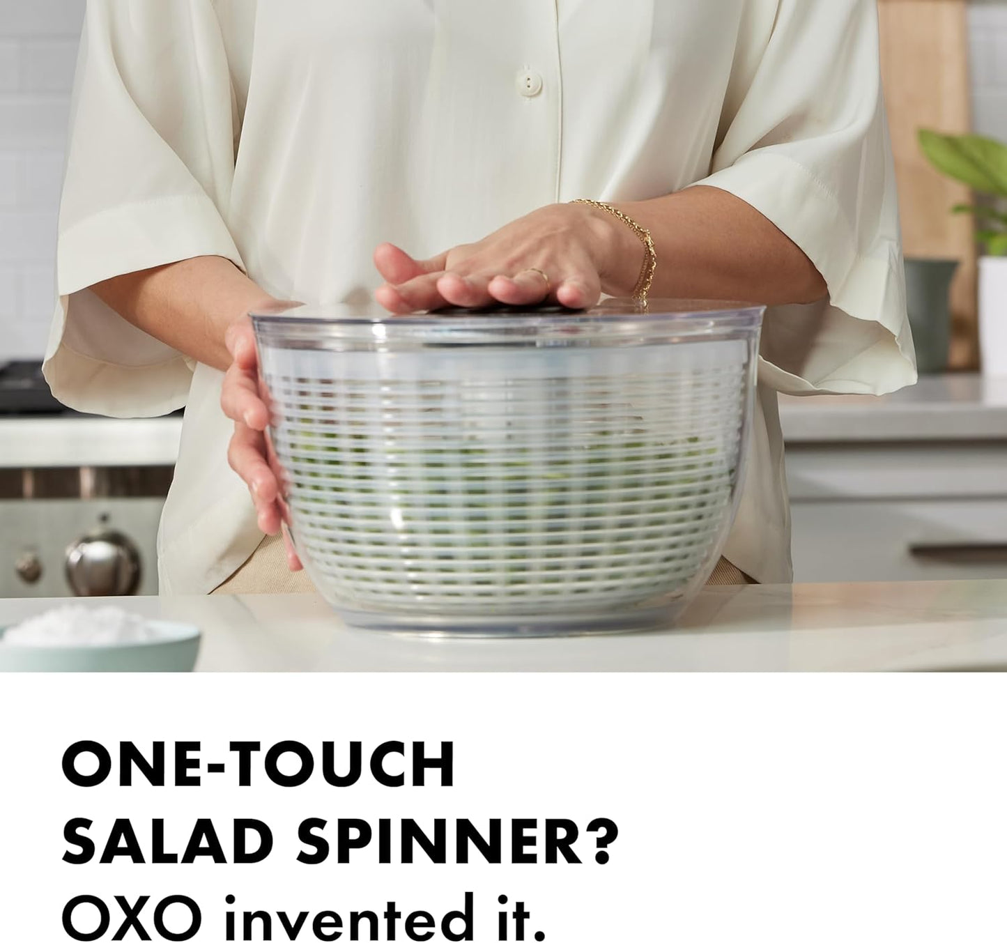OXO Good Grips Salad Spinner - Efficient Lettuce & Fruit Washer | 6.22 Quart Capacity (Pack of 4)