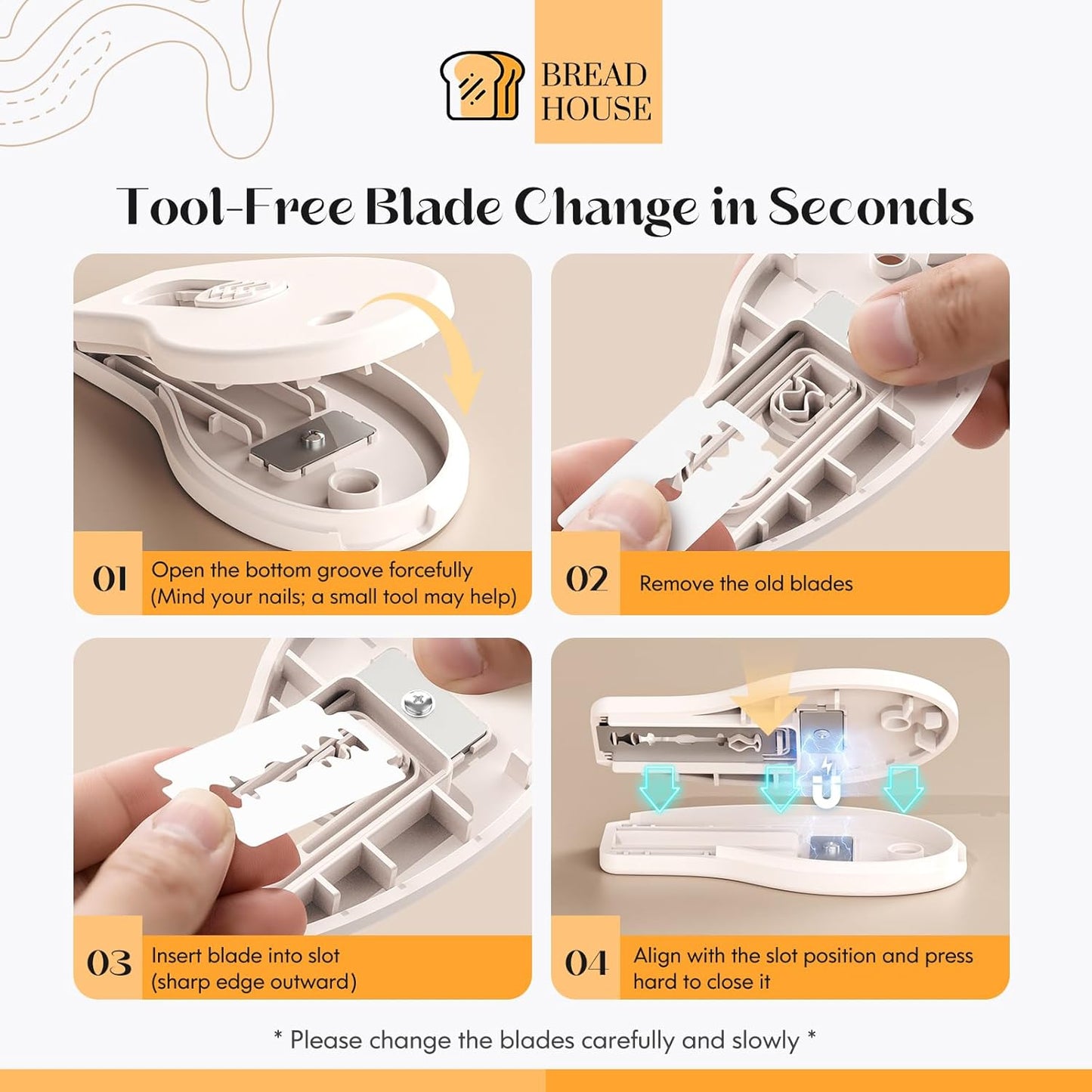 Skiennix Bread Lame - Magnetic Sourdough Scoring Tool with 5 Replaceable Razor Blades | Perfect for Baking