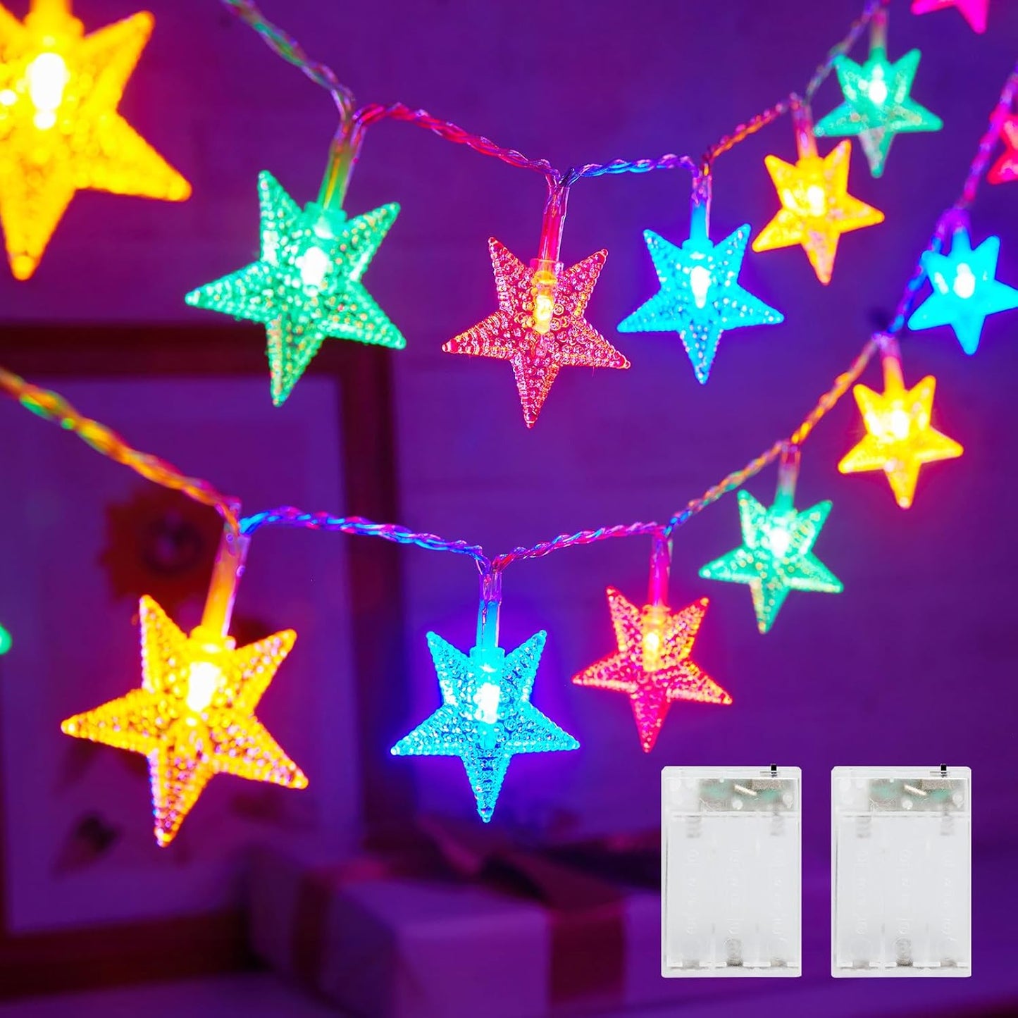 200 LED Fairy Lights with Remote & Timer - 16.4Ft Silver Wire Twinkle Lights for Indoor Christmas, Wedding & Party Decor