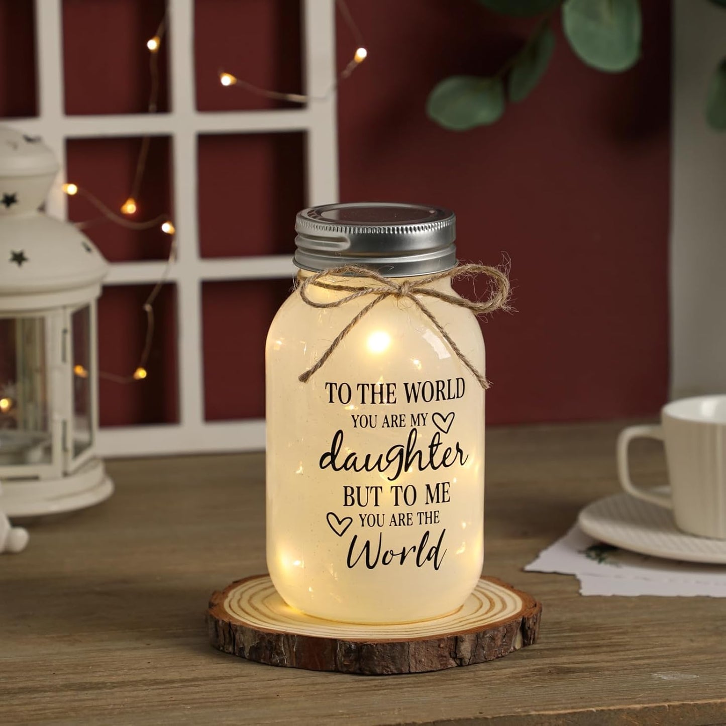 Maracco 30 oz Large Mason Jar Night Light | Perfect Mother's Day & Birthday Gift for Daughters