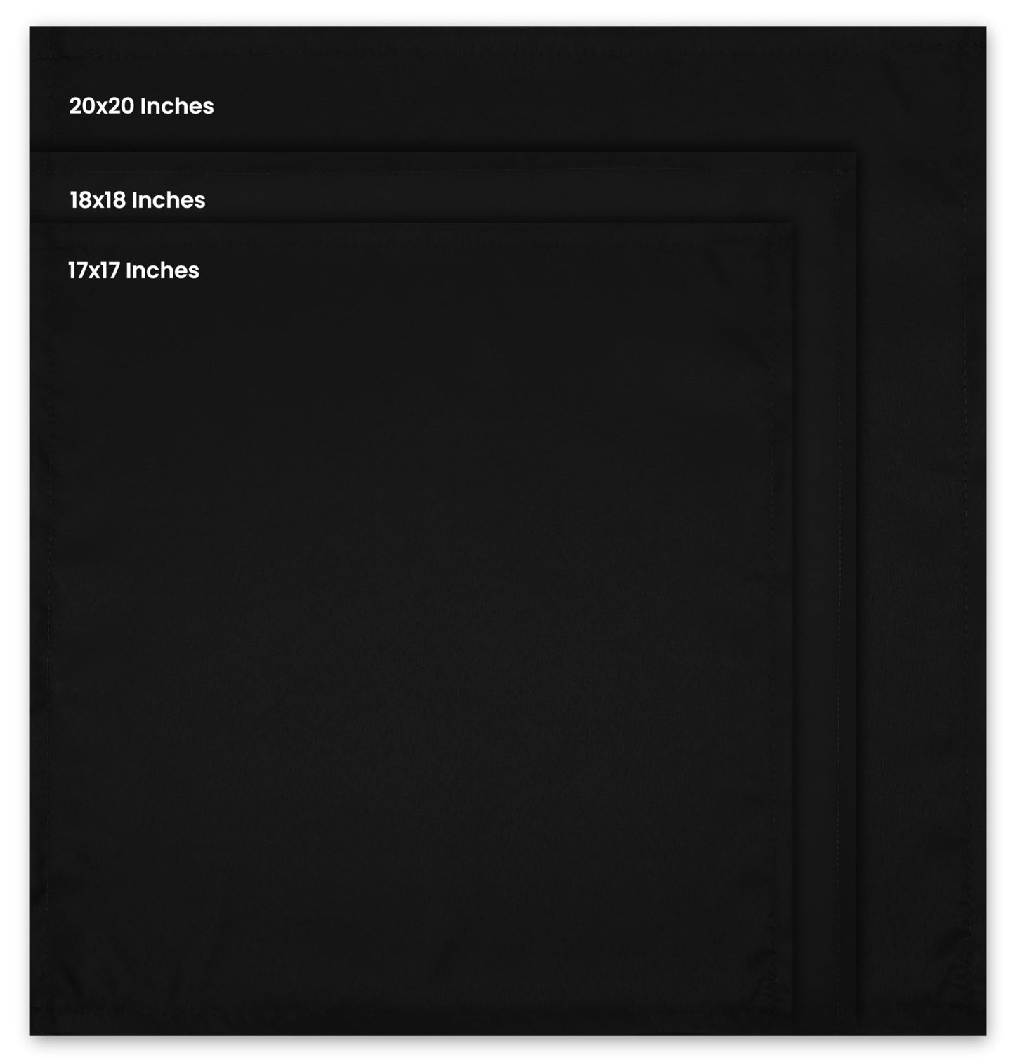 Utopia Home Black Cloth Napkins (12 Pack, 18x18 Inches), Ideal Dinner Napkins for Party, Wedding and Lunch/Dinner
