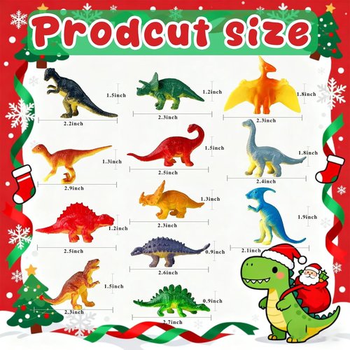 Dinosaur Advent Calendar 2025 - 24-Day Countdown with Realistic Figurines | Perfect Christmas Gift for Kids