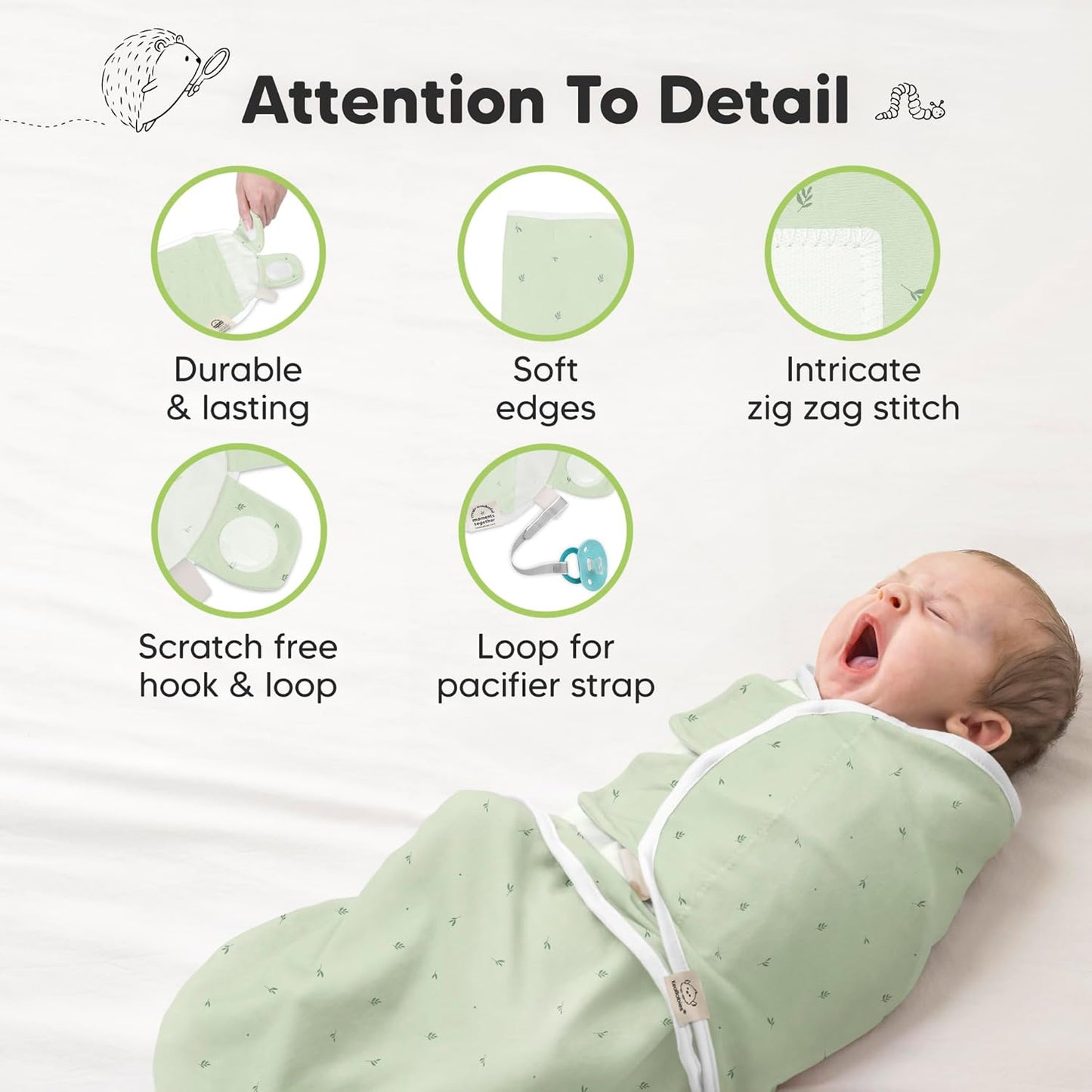 Organic Baby Swaddle Sleep Sacks by 3-Pack | Soft & Snug for Newborns 0-3 Months | Adorable Bunnies Design