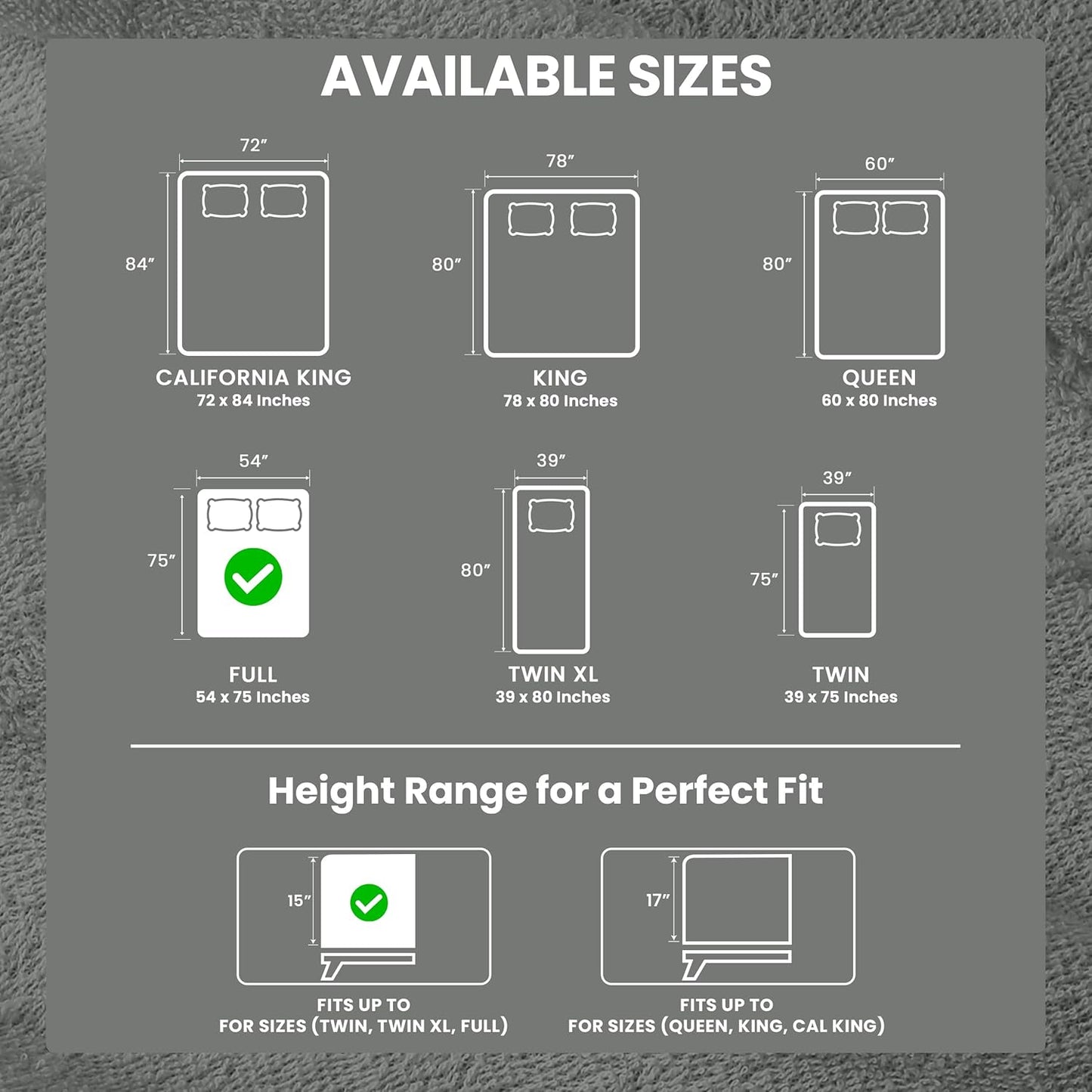 Utopia Bedding Full Size Mattress Protector - Waterproof Terry Cover with Deep Pockets | Soft & Breathable Gray