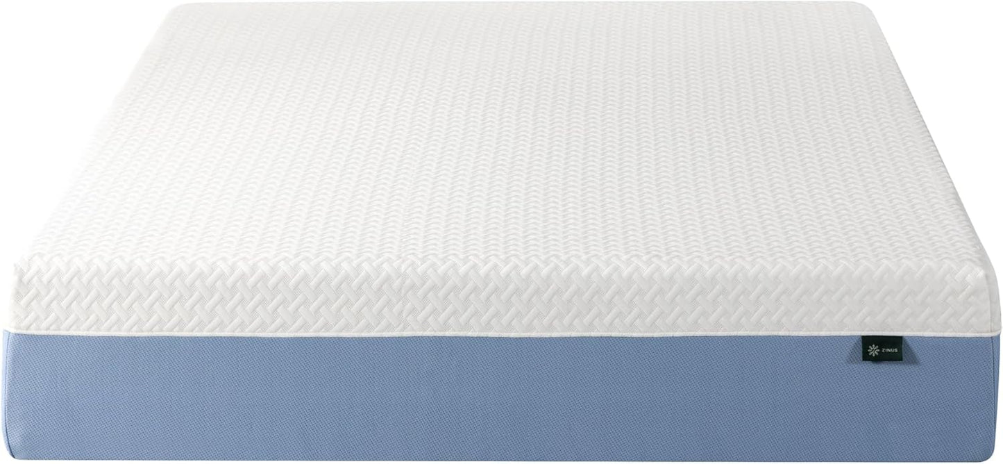 Zinus 12 Inch King Cooling Memory Foam Mattress - Medium Feel, Breathable Layers, Fiberglass Free
