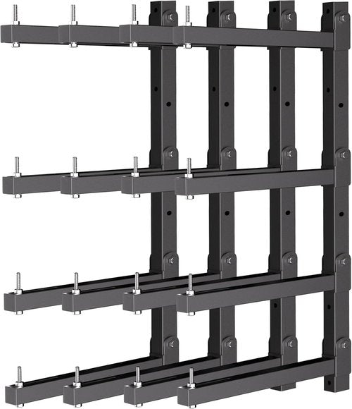 Heavy-Duty Lumber Storage Rack by [Brand Name] - Wall-Mounted Folding Wood Racks | 4-Level, Black, 4-Pack
