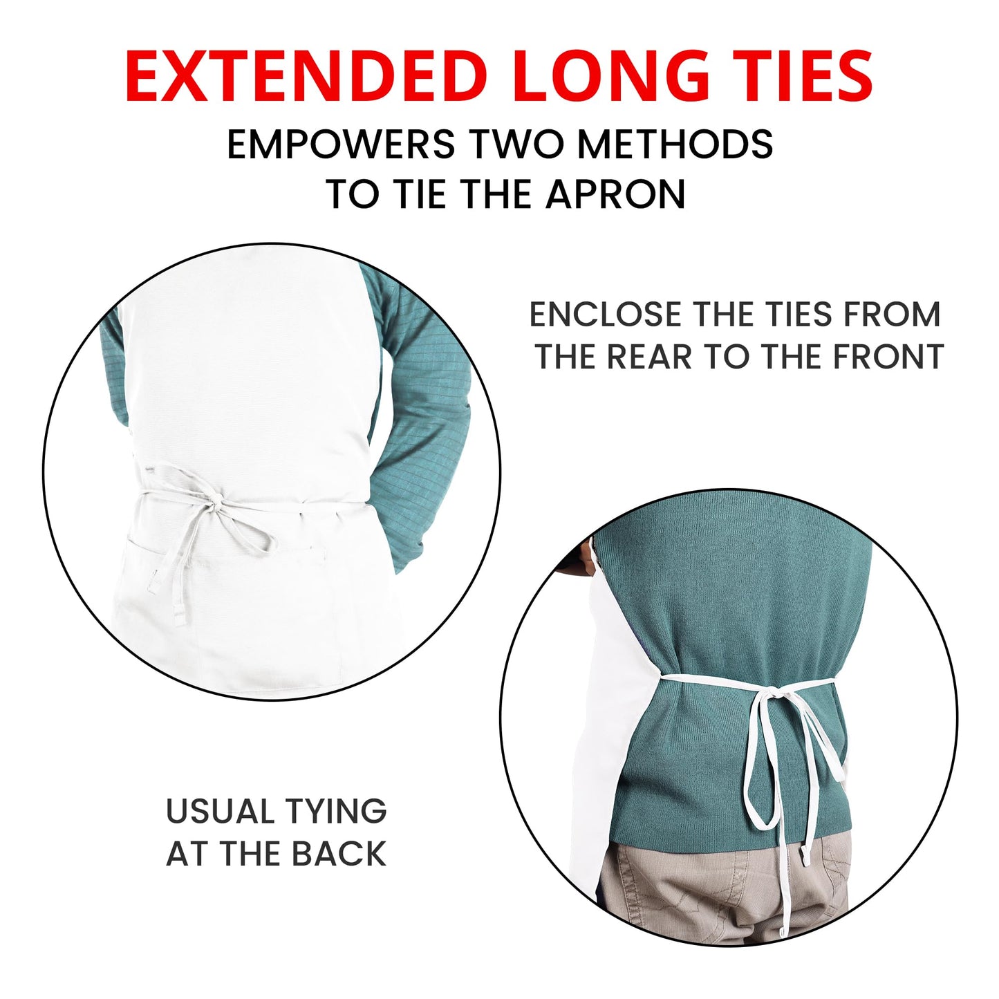 Utopia Kitchen 10 Pack Bib Apron, Unisex Adjustable Aprons with 2 Pockets, Waterdrop Resistant Cooking Kitchen Chef Apron for Men Women