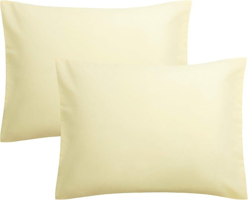 FLXXIE Pillow Cases - Soft Microfiber Standard Size Pillow Covers | Wrinkle & Stain Resistant, Ivory, 2 Piece Set 20x26