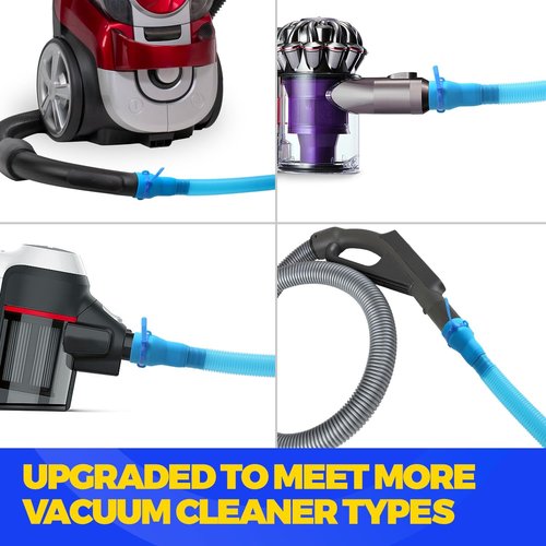 Holikme Dryer Vent Cleaner Kit - Upgraded Lint Brush & Vacuum Attachment for Efficient Cleaning | Blue