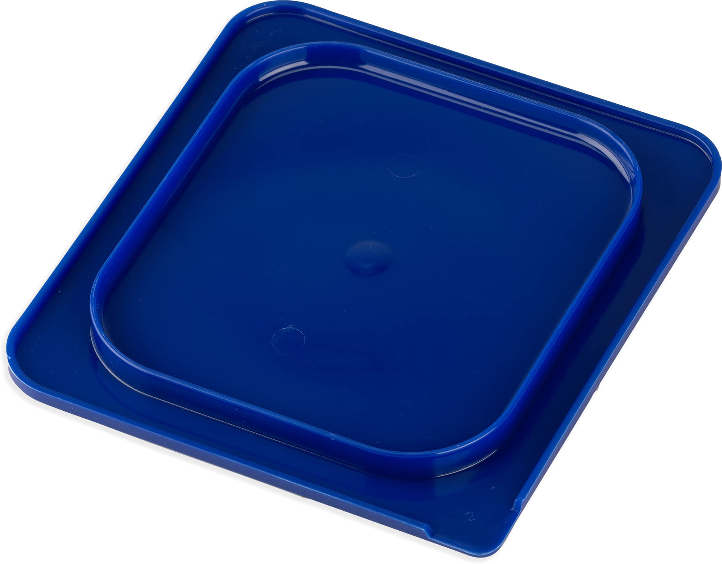 Carlisle FoodService Products StorPlus Smart Lid, Cover for 1/6 Size Food Pans, 6.78" x 6.38" x 0.5", 6 Count, Blue