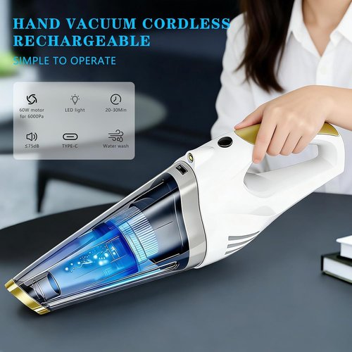Dustbuster Cordless Handheld Vacuum - Portable Rechargeable Car Vacuum with Strong Suction & LED Light
