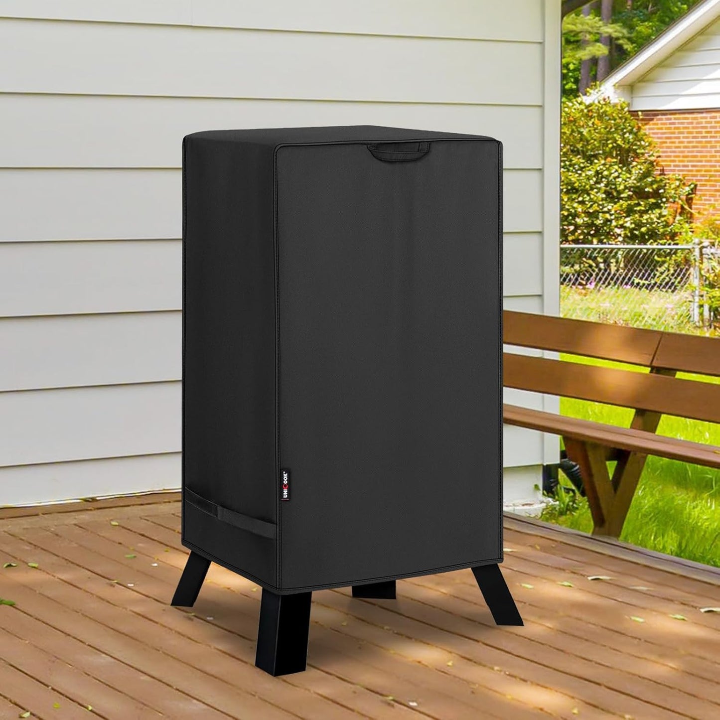 Unicook 30 Inch Electric Smoker Cover - Heavy Duty Waterproof BBQ Grill Protection | All Weather Resistant, 18" W x 17" D x 33" H