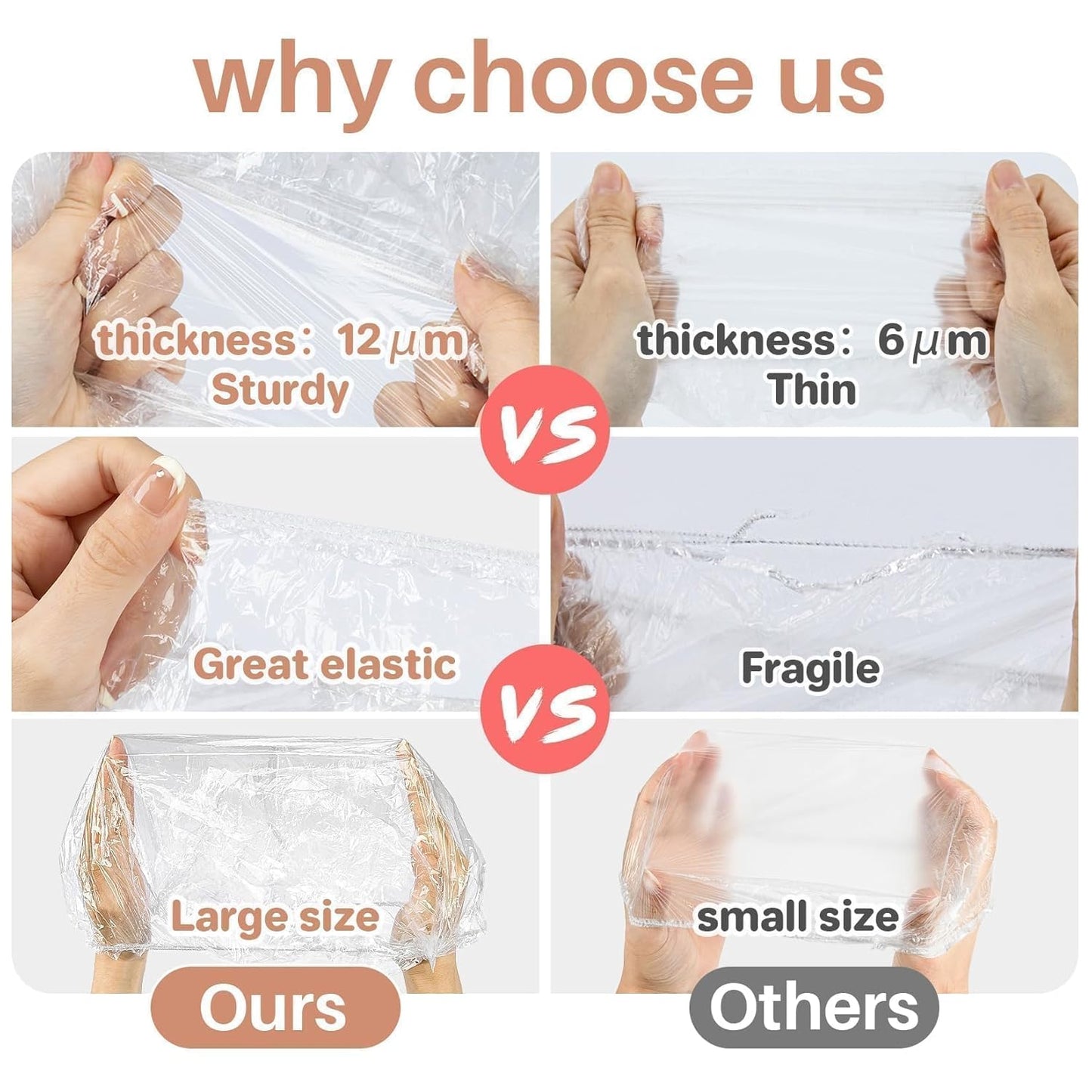 MAQIHAN Disposable Shower Caps - Thickened Waterproof Hair Caps for Deep Conditioning | Large Size for Long Hair
