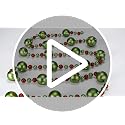 Canlierr 2 Pcs Lime Green Christmas Bead Garland Red & Green 6.6 ft Holiday Decor