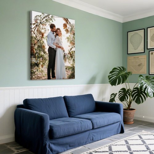 Custom Canvas Prints by [Brand Name] - Personalized Photo Wall Art for Weddings, Family, Pets | 20x28 Wrapped Frame