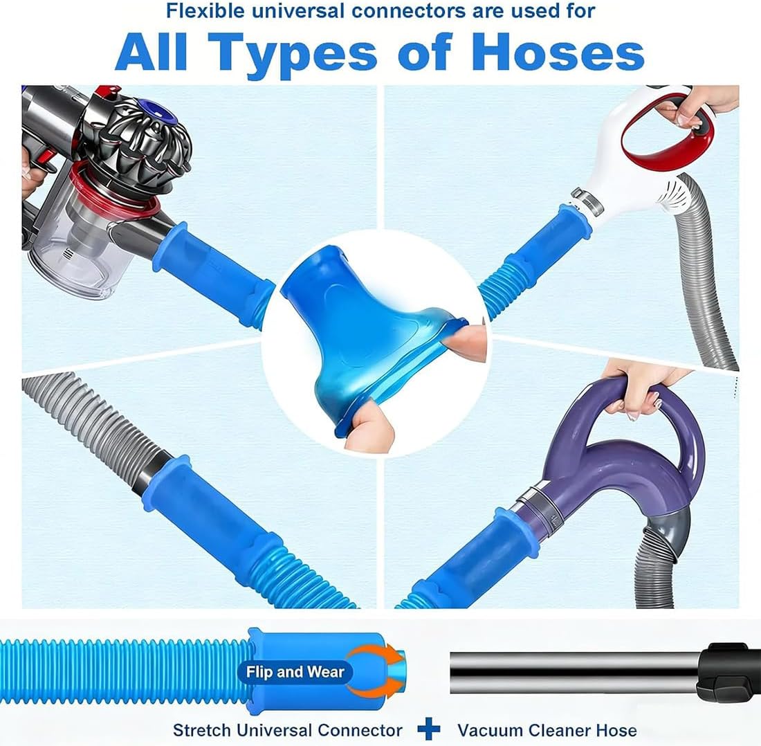 Upgraded Dryer Vacuum Hose Attachment by [Brand Name] - Universal Vent Cleaner Kit for Deep Cleaning Ducts & Lint Removal