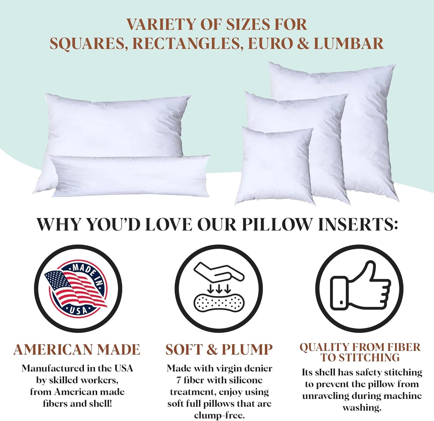 Pillowflex Synthetic Down Pillow Insert - Ultra Soft 14x36 Down Alternative Body Pillow for Comfort