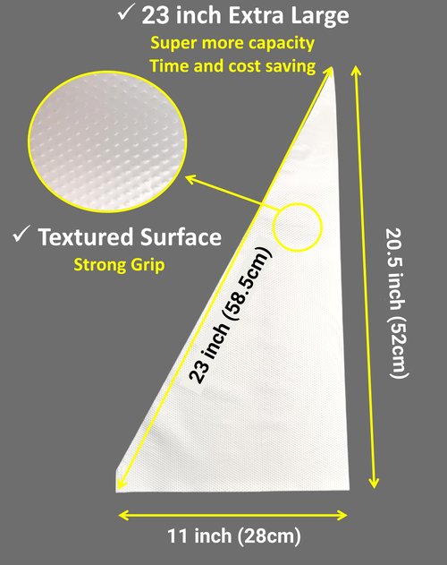 23 Inch Extra Large Piping Bags - 100 Pack Disposable Pastry Bags - Thick Anti-Burst Icing Piping Pastry Bags For Frosting Decorating Cake Cupcake Cookie (23 Inch-100 Pack)