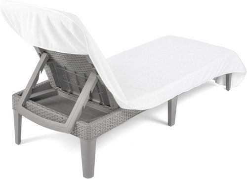 Cotton Paradise Lounge Chair Towel - 32x86 Inch Pool & Beach Towel with Pocket | White, 1 Piece