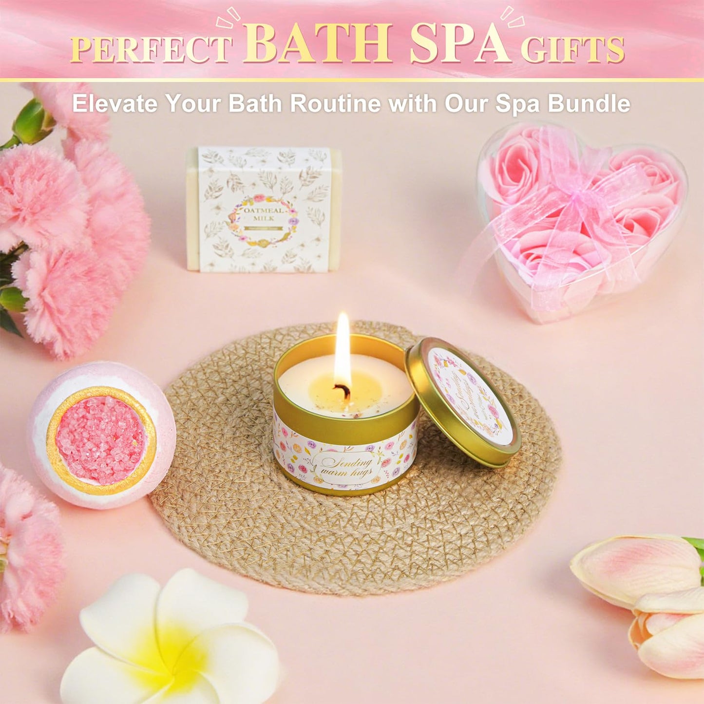 Mothers Day Gifts for Mom Wife Grandma Daughter Friends Sister, Birthday Gifts for Women Get Well Soon Self Care Relaxing Spa Gifts Baskets , Care Package Thinking of You Sympathy Gift