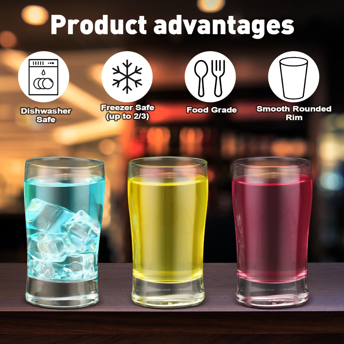 Bokon 12 Pcs Beer Glasses, Small Juice Glasses Cups Iced Tea Glasses Heavy Base Glassware Clear Glass Bulk Tumblers for Drinking Water Beer Milk Orange Juice Kids Breakfast (5 oz)