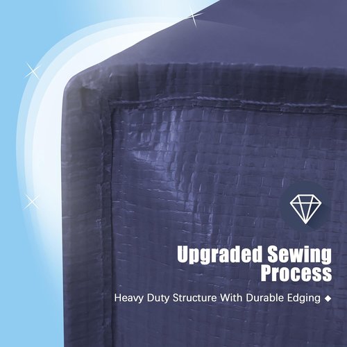 HOMESURE Large Water-Resistant Moving Bags - 12 Pack Heavy-Duty Storage Totes with Zippers & Handles | Space-Saving Solution (Blue)