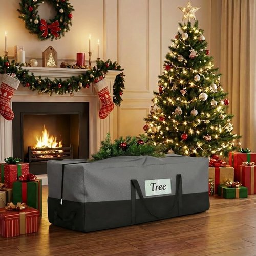 Christmas Tree Storage Bag by [Brand Name] - Heavy-Duty 600D Oxford for 8 Ft Trees | Durable Zipper & Reinforced Handles
