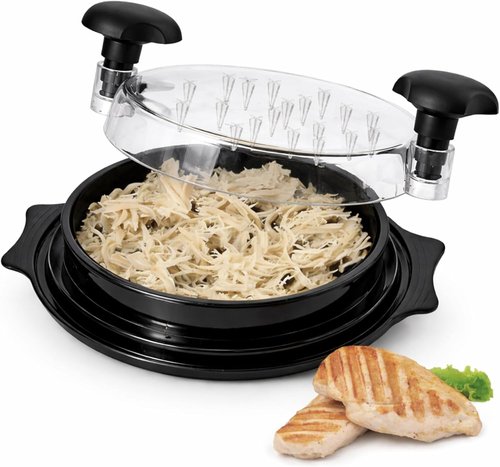 Chicken Shredder Tool Twist by [Brand Name] - Large Manual Meat Shredder for Chicken, Beef & Turkey | BPA-Free, Ergonomic Handle, Dishwasher Safe (Black)