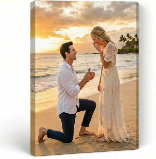 TWING Custom Canvas Prints - Personalized 22x28 Inch Wall Art | Upload Your Photos for Unique Home Decor