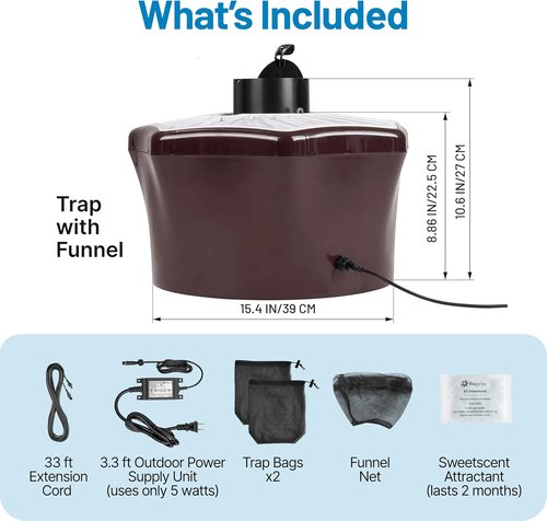 Biogents Mosquitaire Outdoor Mosquito Trap - Eco-Friendly, Pesticide-Free Solution | Electric Catcher with Sweetscent Lure