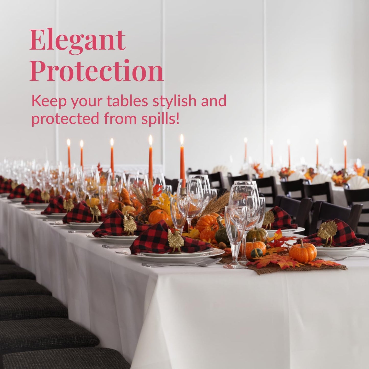 Prestee 4 Pack Gold and Black Table Cloth Rectangle Table Covers 54 x 108 Inches - Plastic Table Cloth Disposable for Parties, Dining and Events - Black Tablecloths for Weddings and Celebrations