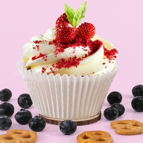 Caperci Jumbo Cupcake Liners - 300-Count White Muffin Baking Cups | No Smell, Food Grade, Grease-Proof